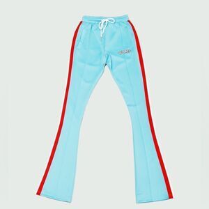 Tulones Stacked Track Pants Sky Blue & Red Size X Large NWT